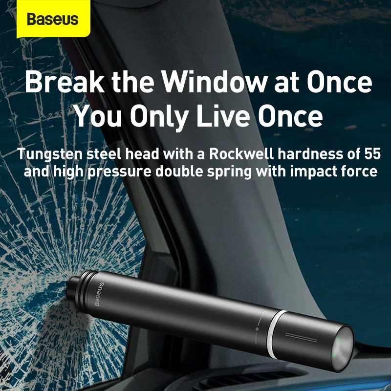 Đèn pin tích hợp búa phá cửa Baseus Savior Window Breaking Flashlight