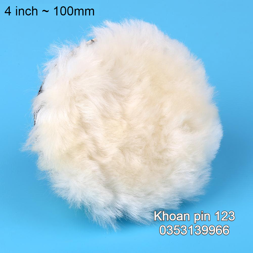 Miếng phớt lông cừu đánh bóng xe đường kính 100mm 125mm 175mm