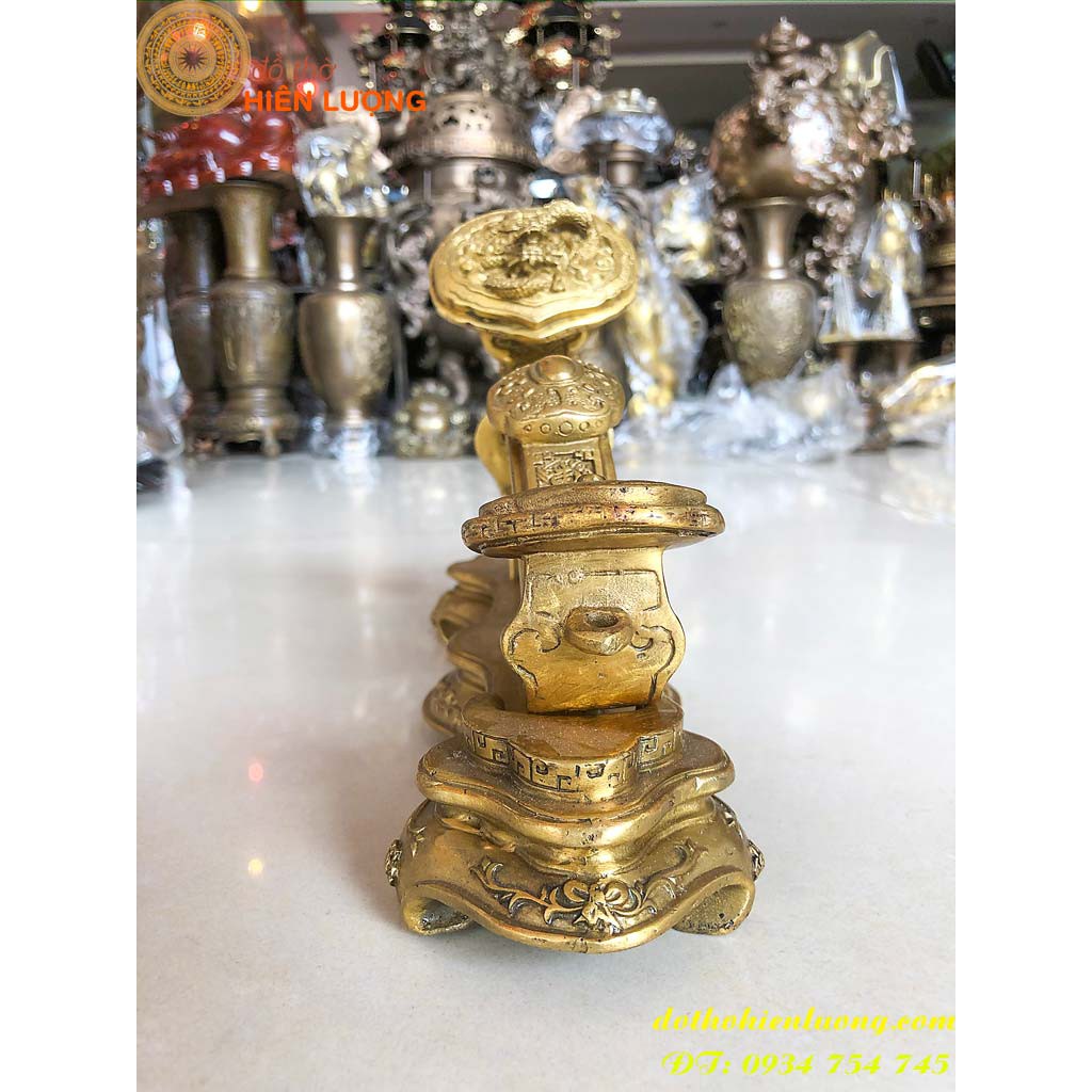 Gậy Như Ý Bằng Đồng Phong Thủy 2 Cỡ Dài 19cm Và 33cm
