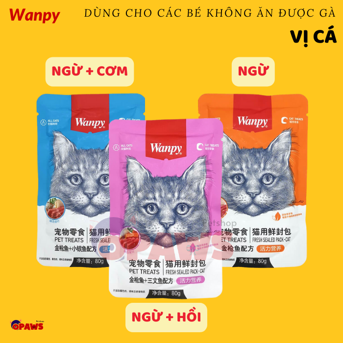 Pate Wanpy cho mèo mọi lứa tuổi 80g