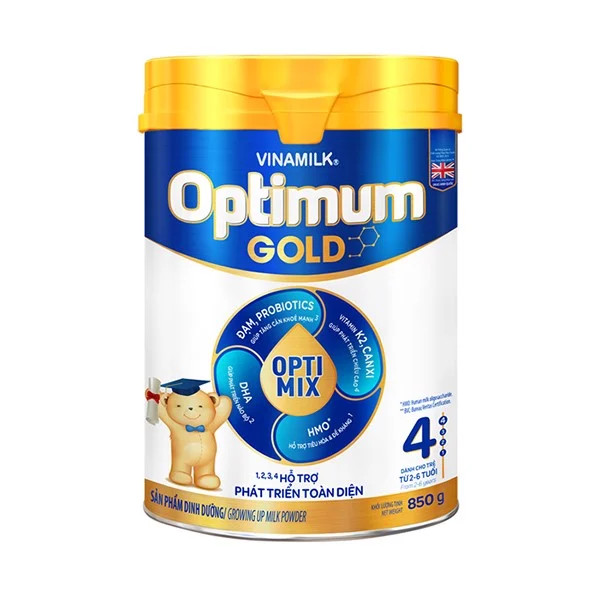 Sữa bột Vinamilk Optimum Gold 4 OPTIMIX lon 850g