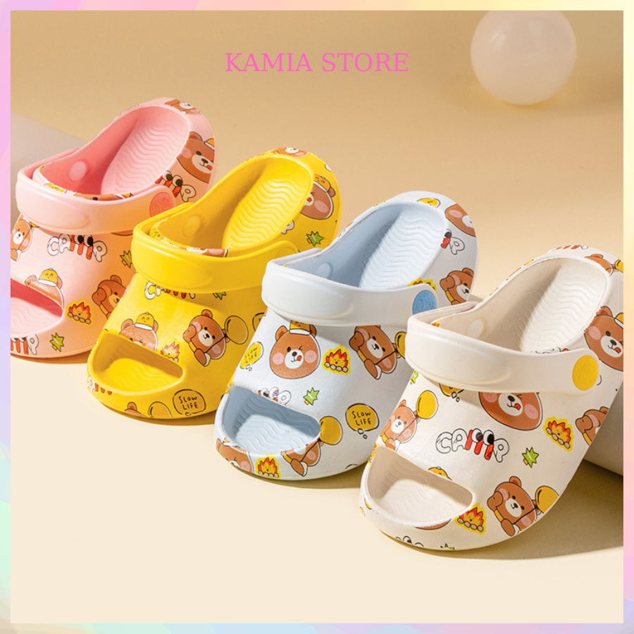 Dép cho bé gái bé trai cross gấu cute Kamia Store dép sục cho bé từ 1 ...
