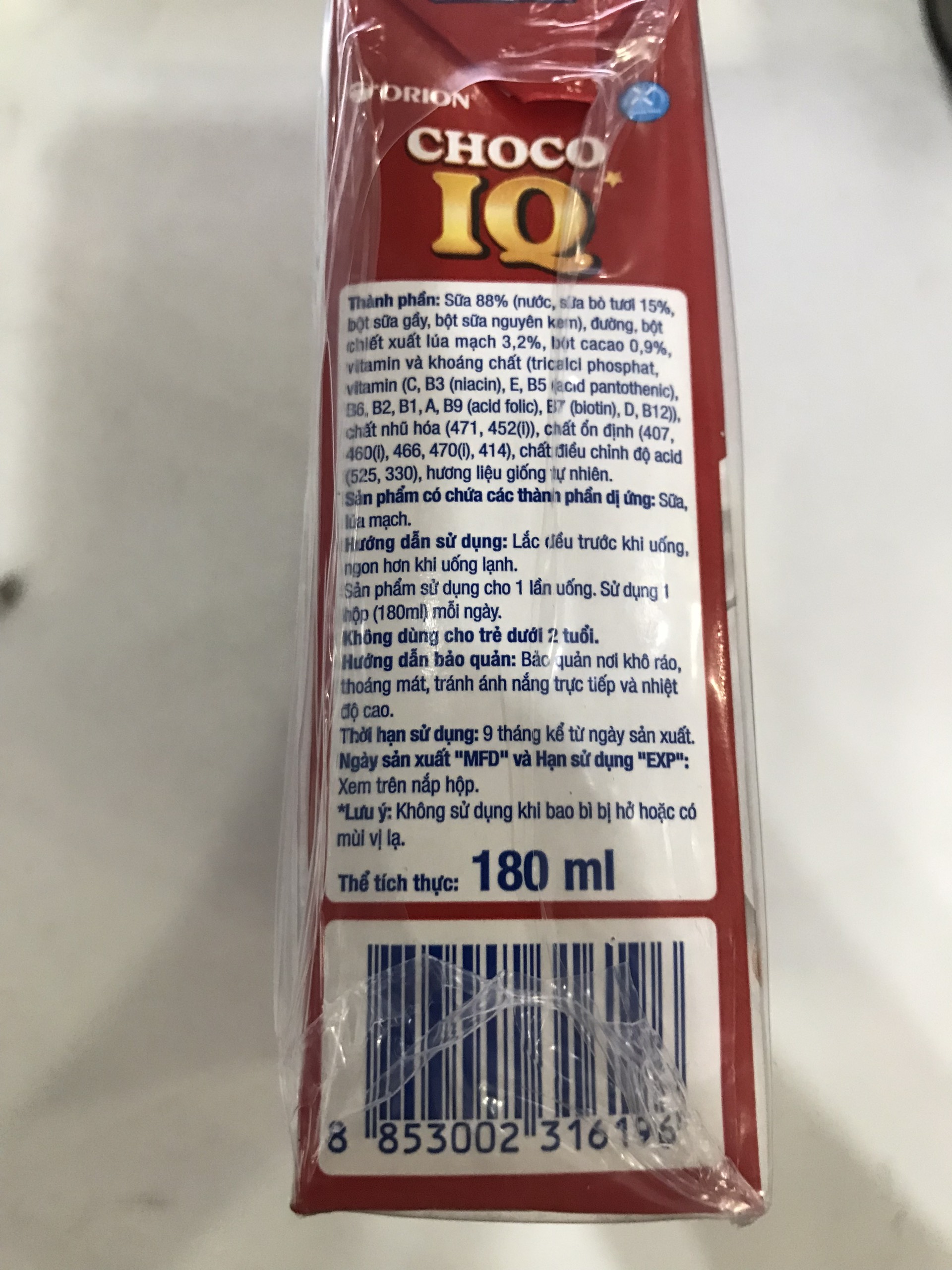 Sữa Lúa Mạch Choco IQ Và Sữa Chua Uống Lên Men ORION Proyo! (Lốc 4 Hộp - Lớn)