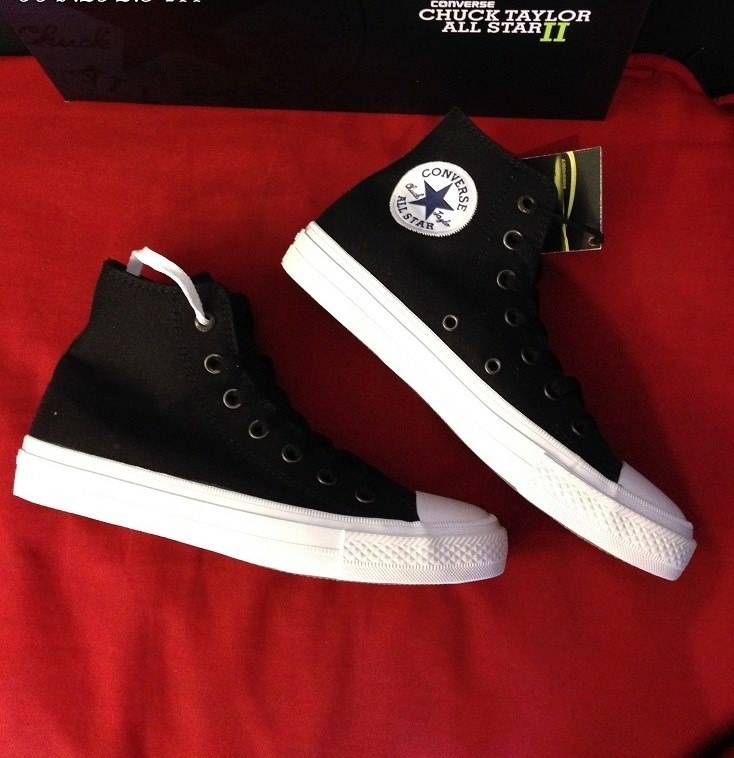 Giày Converse Chuck 2 Đen Cổ Cao Nam Nữ