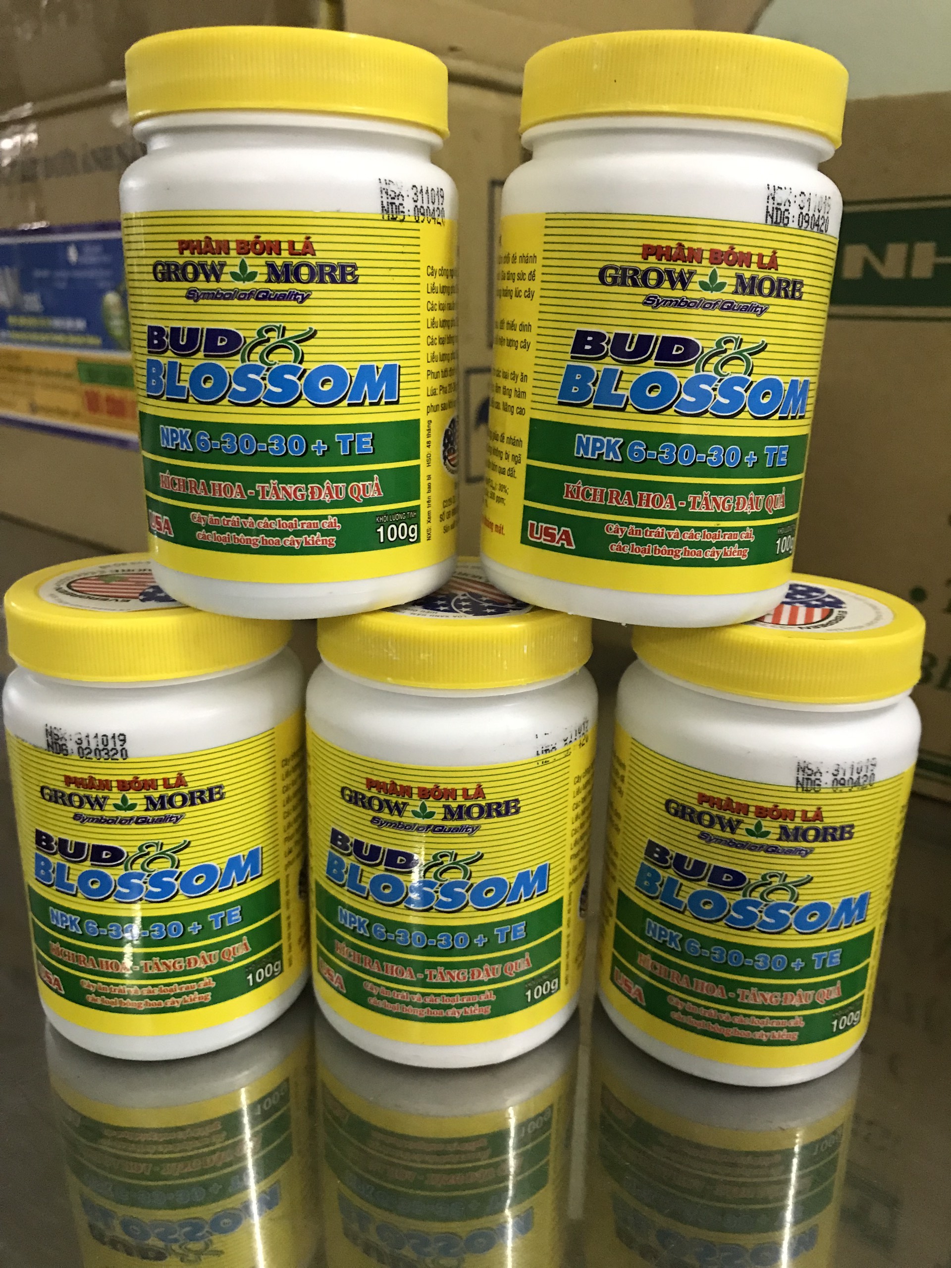 Phân bón lá cho Lan, cây cảnh, rau màu & cây ăn trái - Grow More 6-30-30+TE (100g)