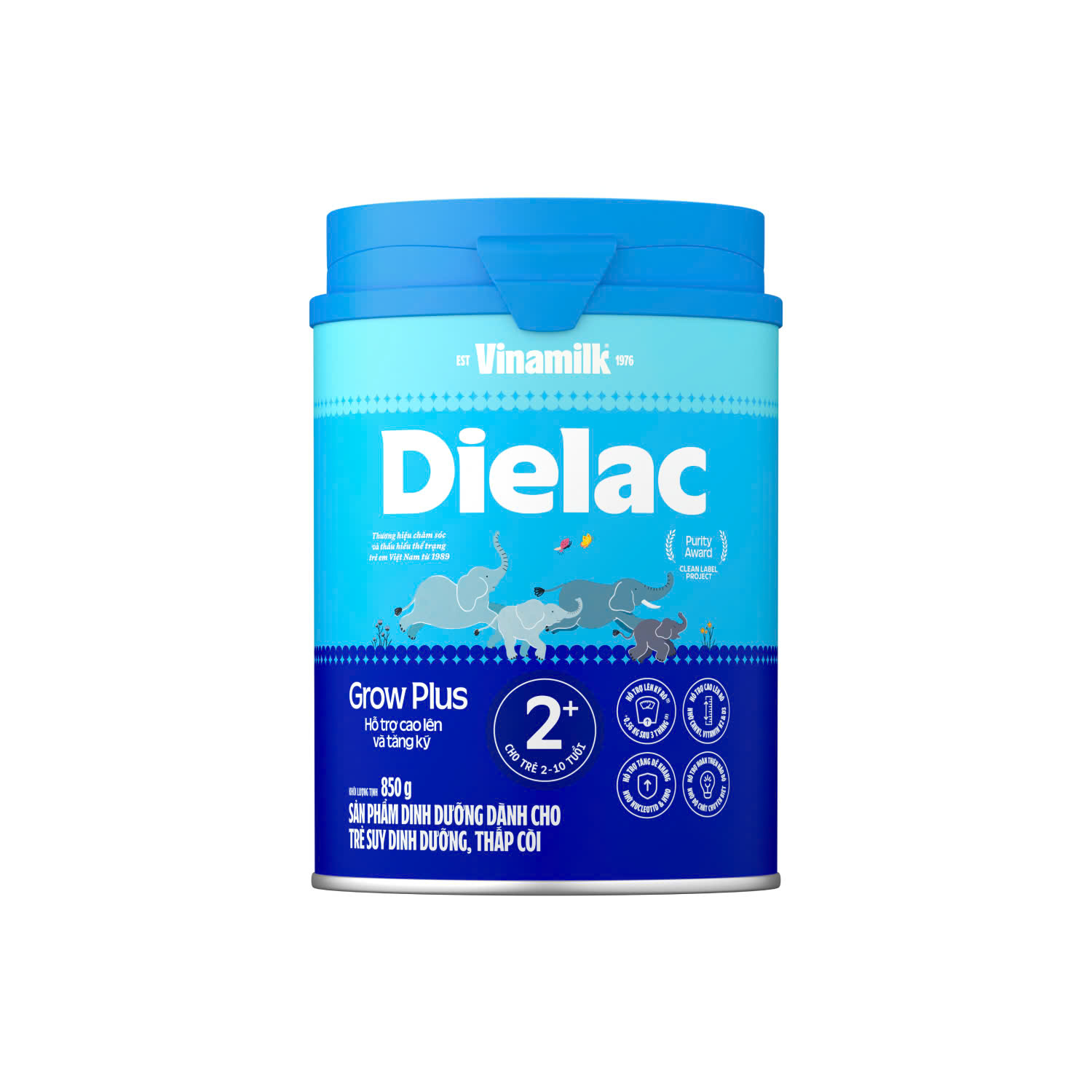 Vinamilk Dielac Growplus Green Milk Powder 2+ Colostrum 1.4kg (New)