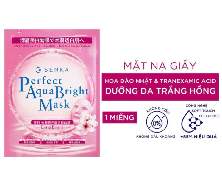 [HCM]Mặt nạ dưỡng da đàn hồi và sáng mịn SENKA 25ml