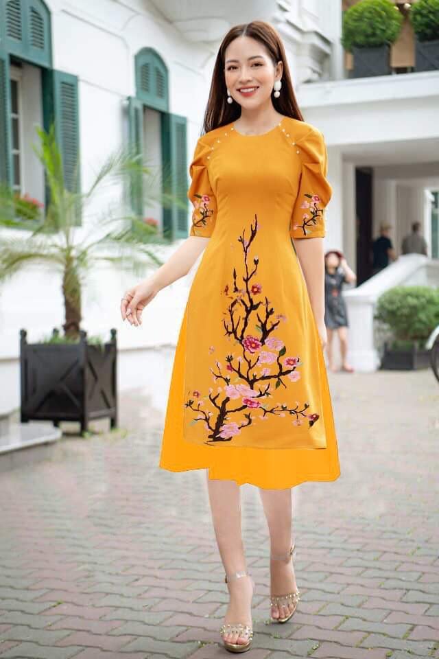 [HCM]Sét áo dài mẹ - sét bé dịu dàng (  Áo và Chân Váy)_[Giá gốc tận xưởng]
