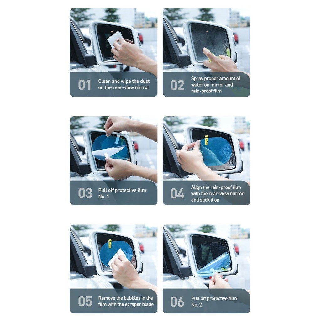 [HCM]Combo 2 miếng dán gương ô tô chống bám nước
