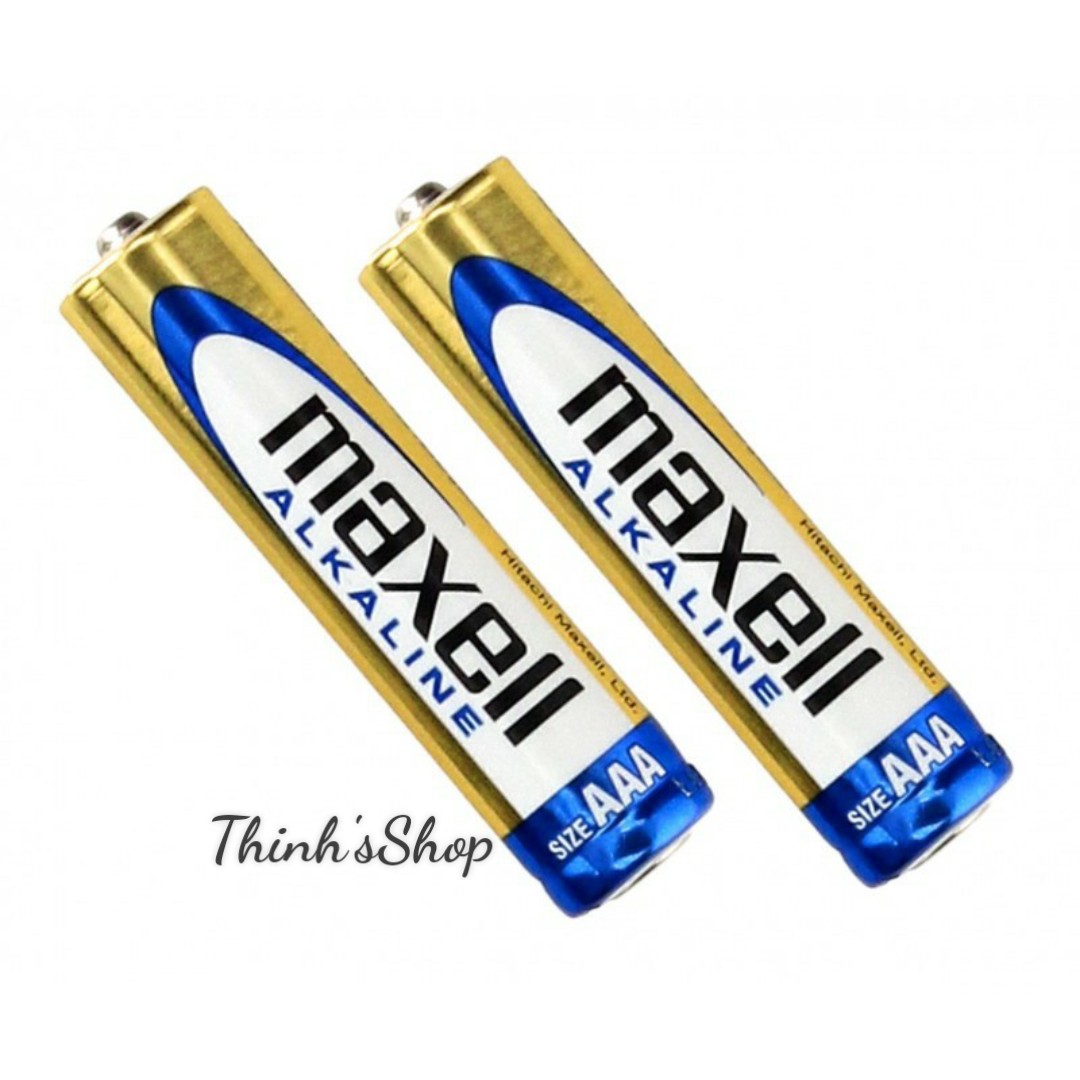 Vỉ 2 pin đũa AAA 1.5V Maxell Alkaline chính hãng dùng cho máy đo huyết áp, chuột vi tính, remote