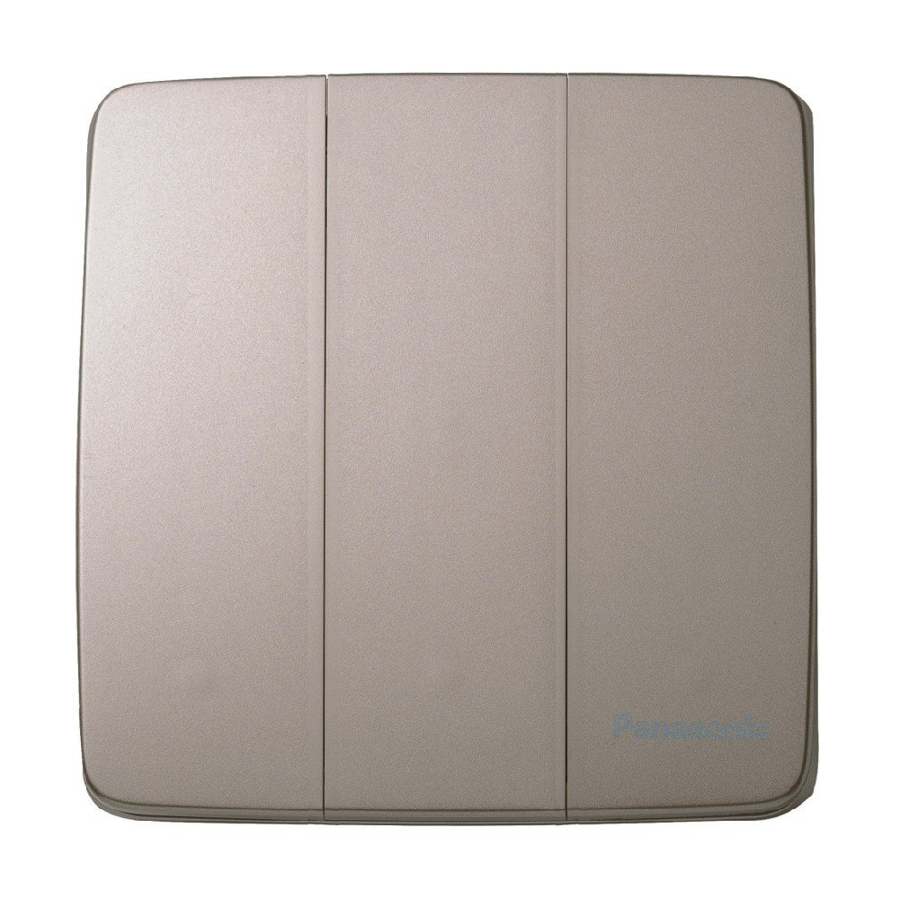 Bộ 3 công tắc 2 chiều Panasonic dòng Minerva (trắng - vàng ánh kim - xám ánh kim)