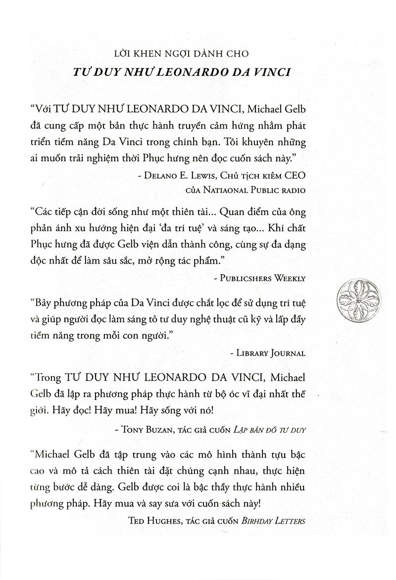 Sách - Tư duy như Leonardo Da Vinci