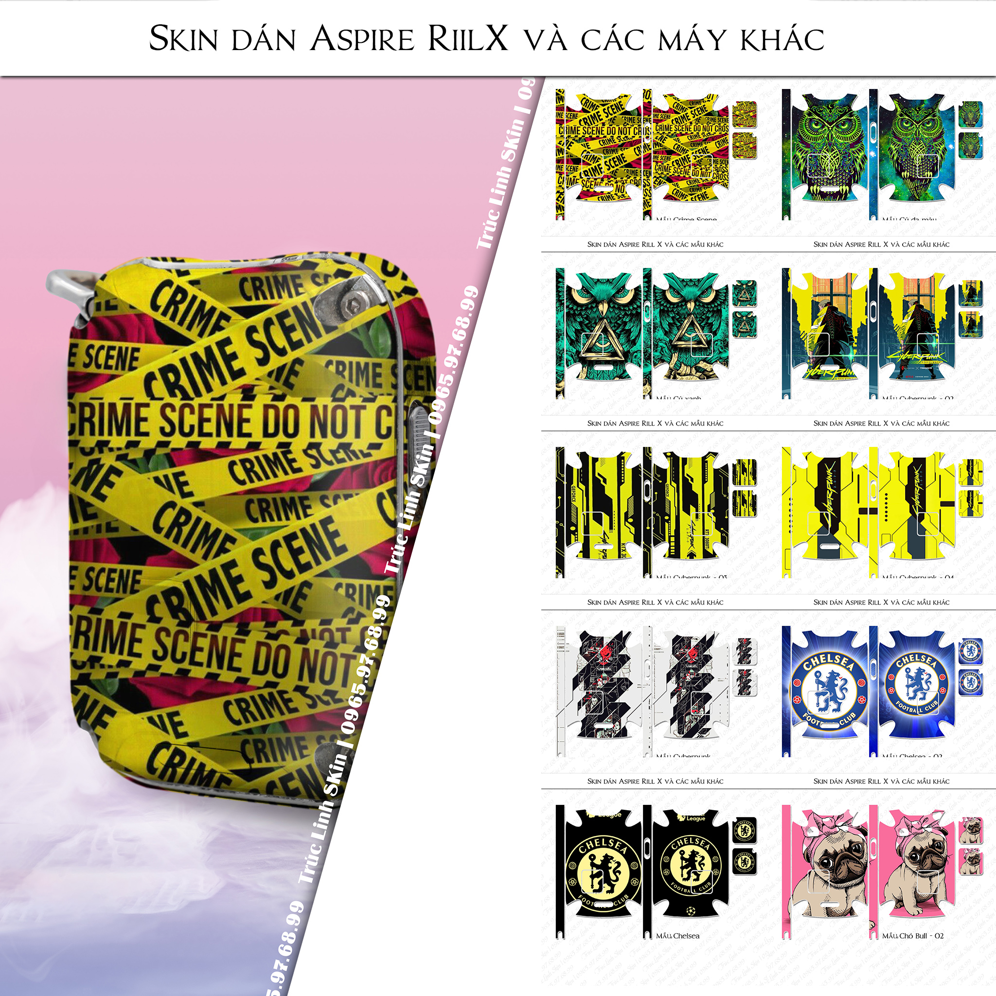 Miếng dán skin cho Riil X mẫu Cyberpunk (decal dễ dán, đã cắt sẵn)