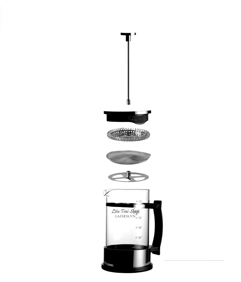 Bình pha cà phê cafe kiểu Phap pha trà  French Press 350ml