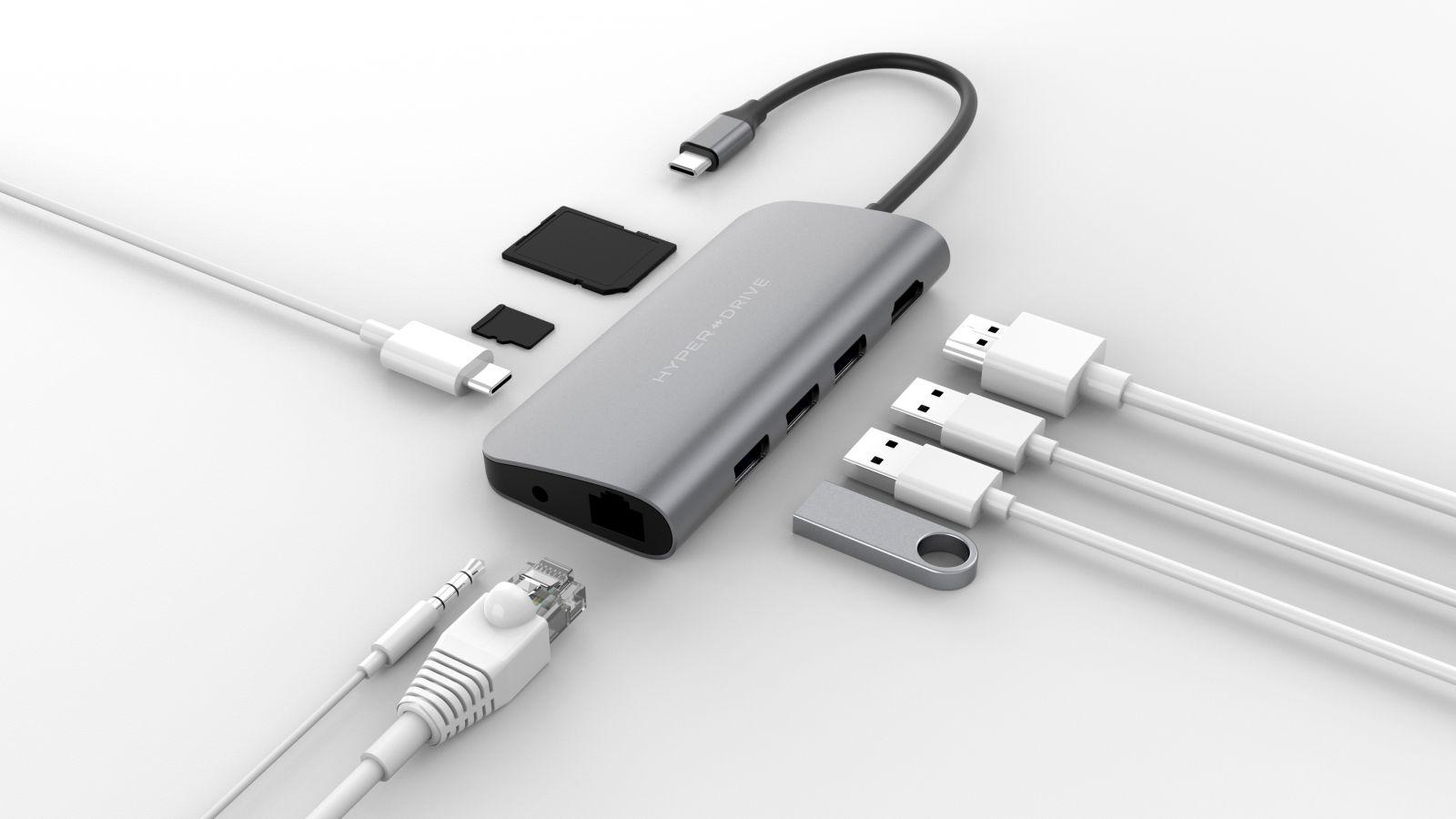 Cổng chuyển HyperDrive Power 9 in1 Usb - C for Macbook, Ultrabook