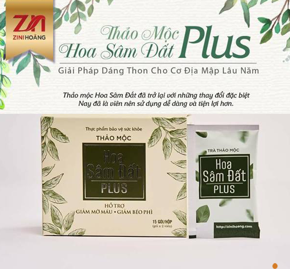 [HCM]Trà giảm cân Hoa Sâm Đất PLUS MẪU XANH ZN mẫu mới dạng viên -hàng chính hãng