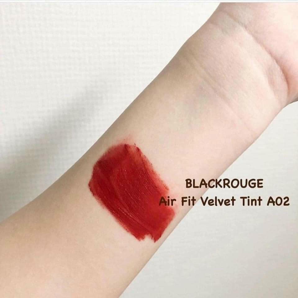 Son Black Rouge A02  Dry Rose Đỏ Cánh Hồng Son Kem Lì Siêu Mịn Black Rouge Air Fit Velvet Tint Full Màu 4.5g