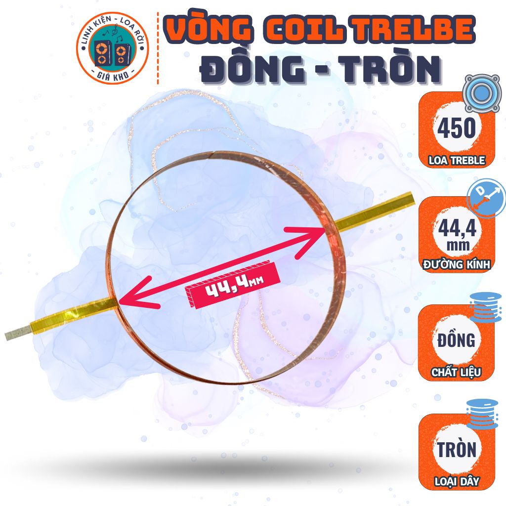 Vòng Coil dây Đồng, Tròn - Đủ kích thước Loa Treble 250 - 850
