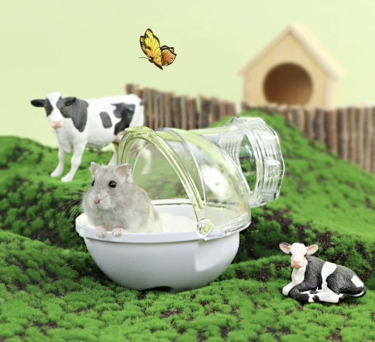 Nhà tắm vũ trụ gắn lồng dành cho hamster / đuôi mập - T3 PETS SHOP