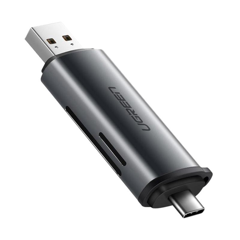 Đầu đọc thẻ nhớ usb type-c và usb 3.0 cho thẻ sd/tf ugreen 50706