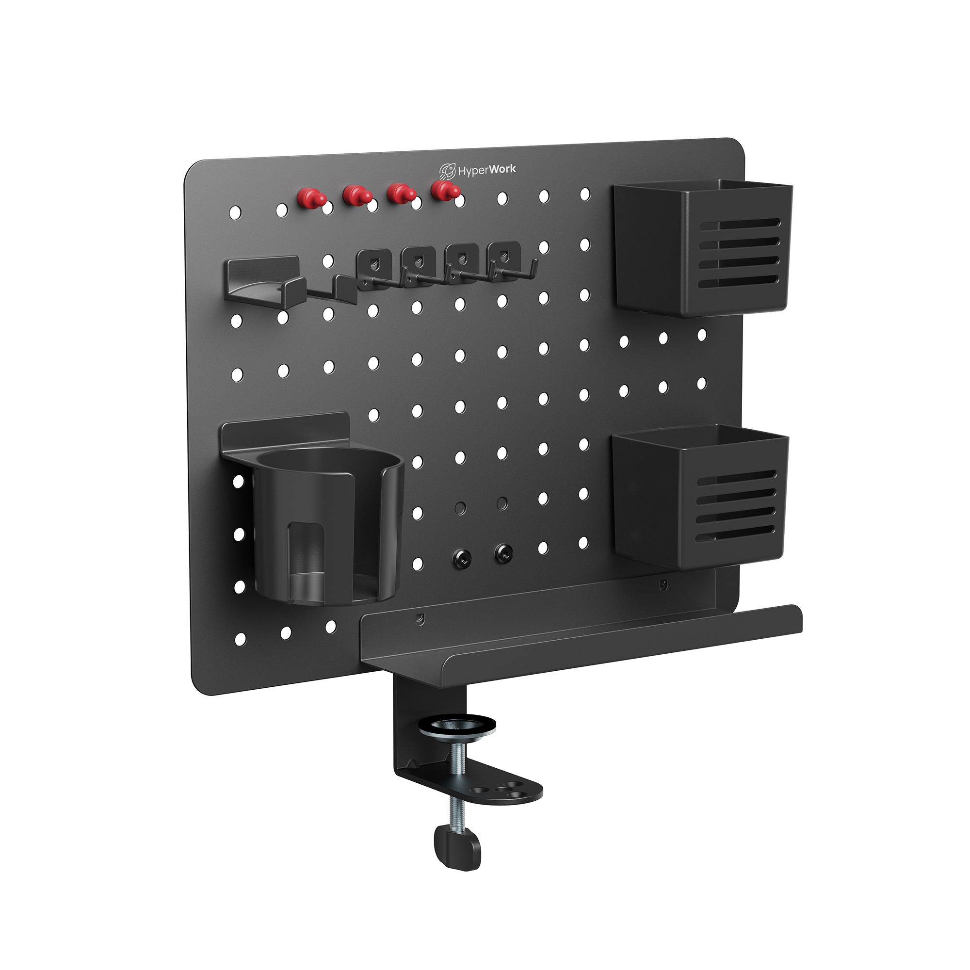 Bảng treo đồ HyperWork Omni Board PG03 xoay 360 độ + Kẹp Bàn (HyperWork Pegboard PG03)
