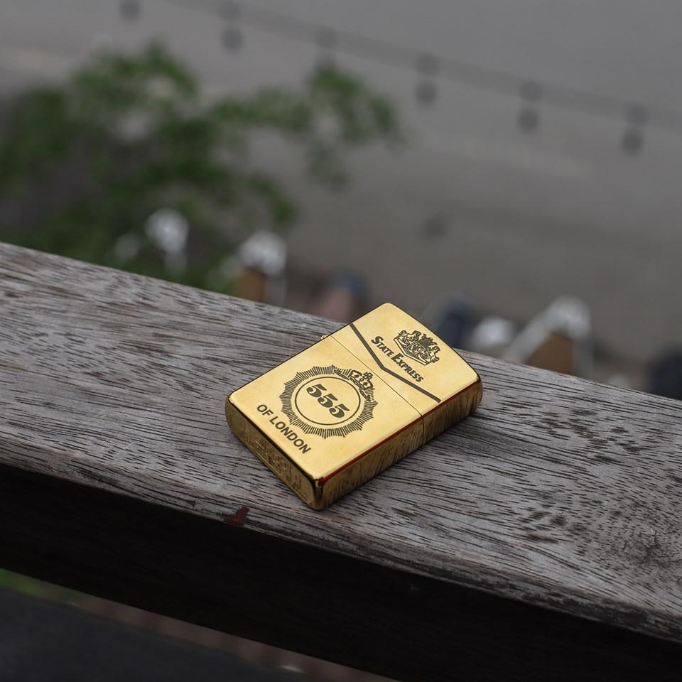 [HCM]Bật Lửa Zippo USA Khắc Logo 5555 - Tặng Xăng Đá