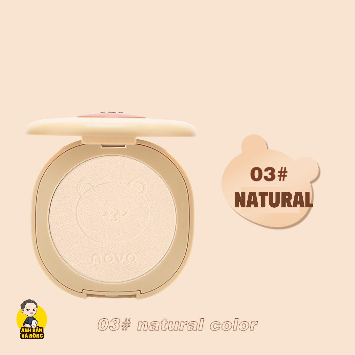 Phấn Phủ Gấu NOVO Bear Makeup Pressed Powder 5679