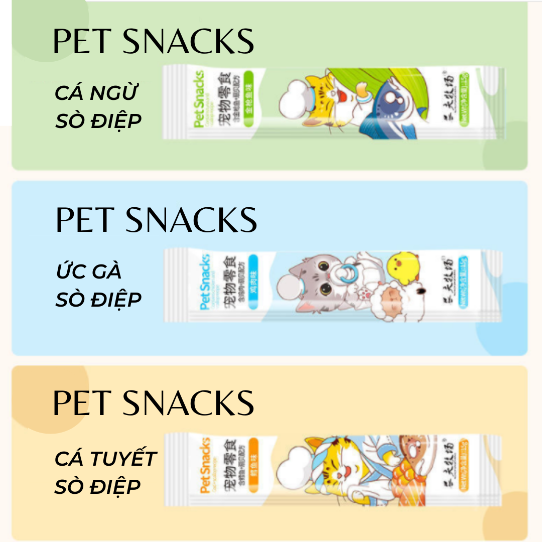 Combo 10 súp thưởng Pet Snacks cho mèo 15g