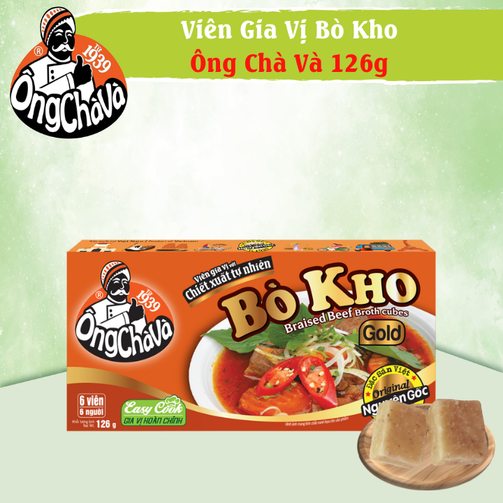 Ong Cha Va Braised Beef Broth cubes 126g