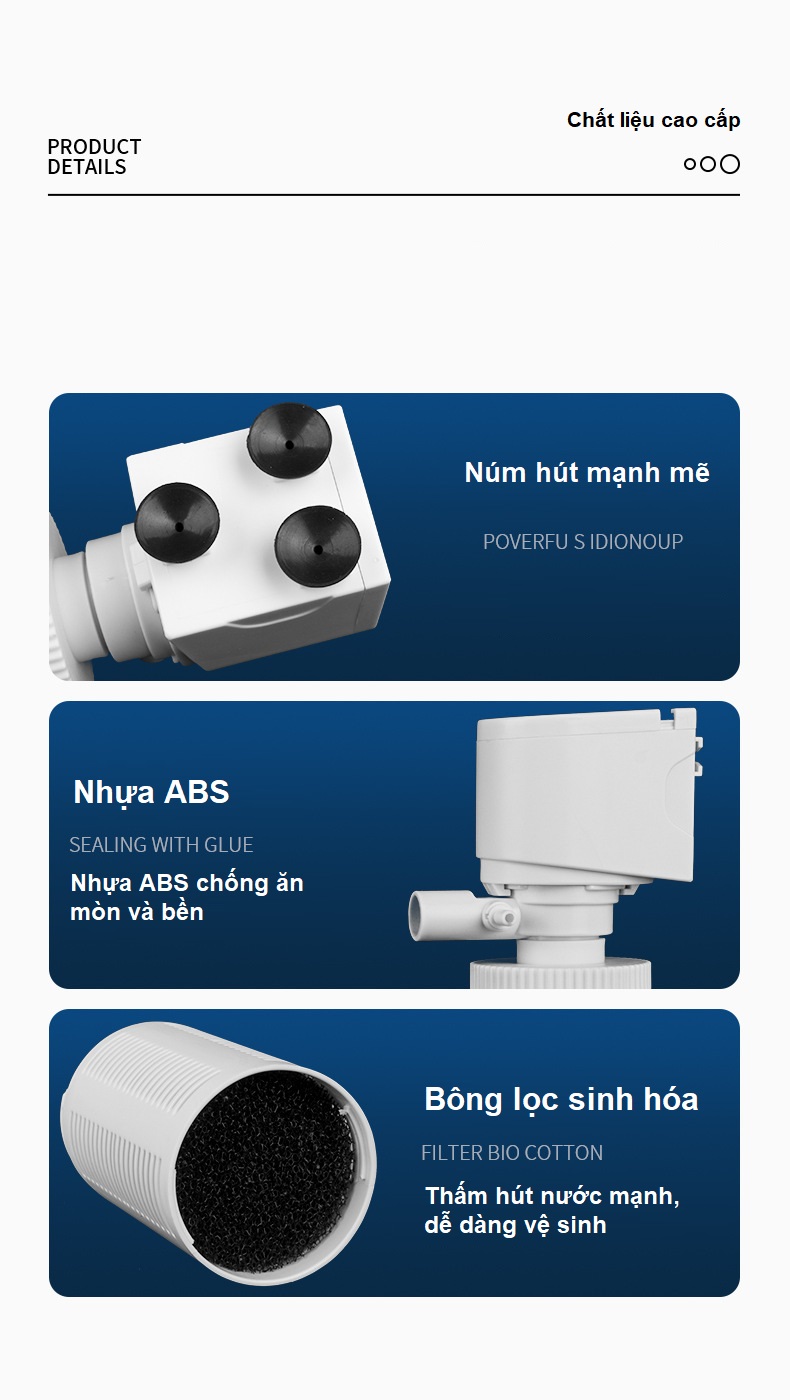 Thiết Bị Lọc Bơm Oxy mini 3 Trong 1 tròn JY