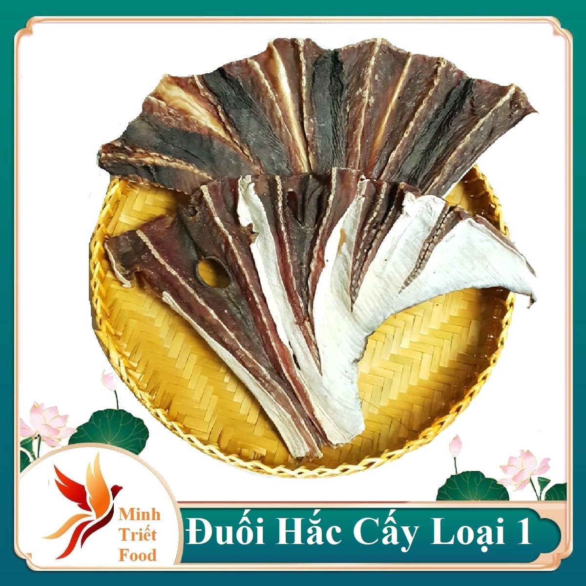 Khô cá đuối đen thượng hạng minh triết 500gr khô cá đuối lạc đen đặc sản loại 1 cà mau không tẩm gia vị