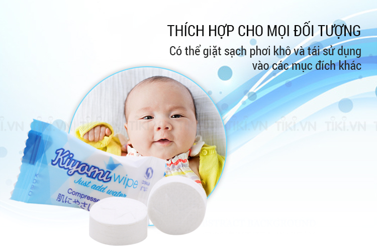 Túi Khăn Nén Đa Năng Nhật Bản Kiyomi (50 Viên Kẹo)