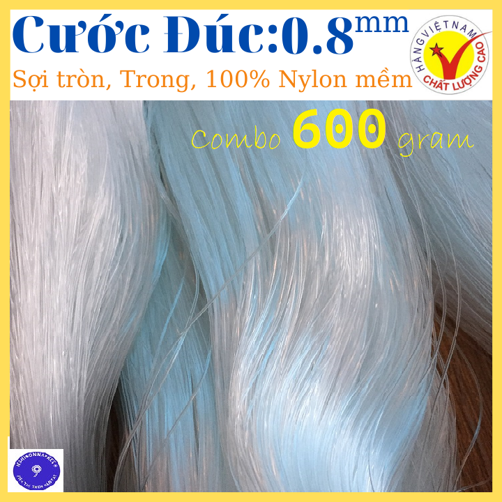 Dây cước đúc liền cuộn số 80 dây cước đan chài lưới cước thả diều day treo cước cắt cỏ dây đa dụng cuộn 600gram