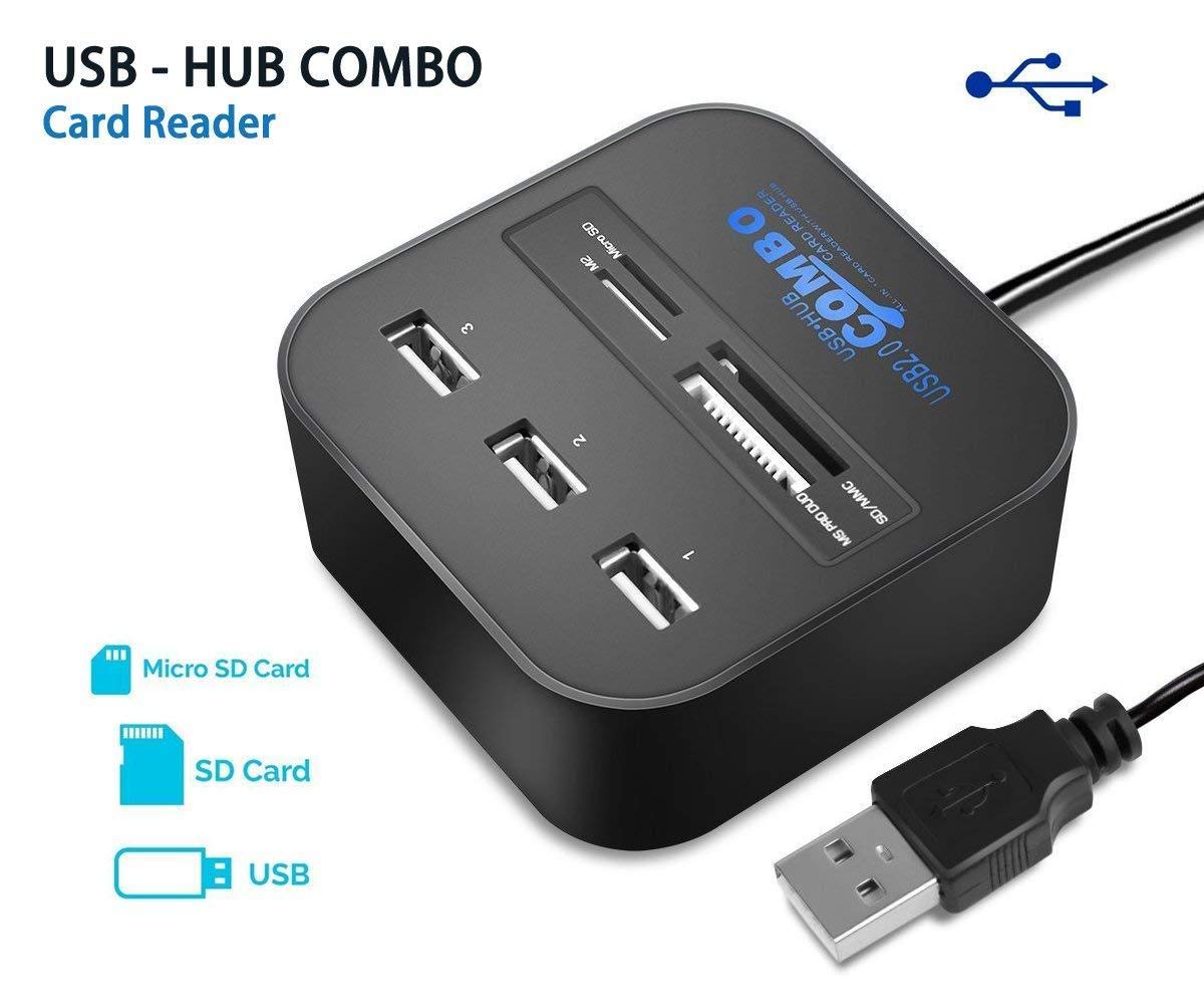 Combo hub usb 2.0 + card reader