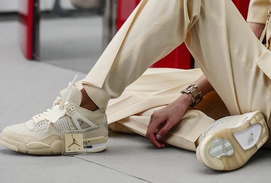 Giày J0rdan 4 Retro Off-White Sail ( JD4 trắng kem)