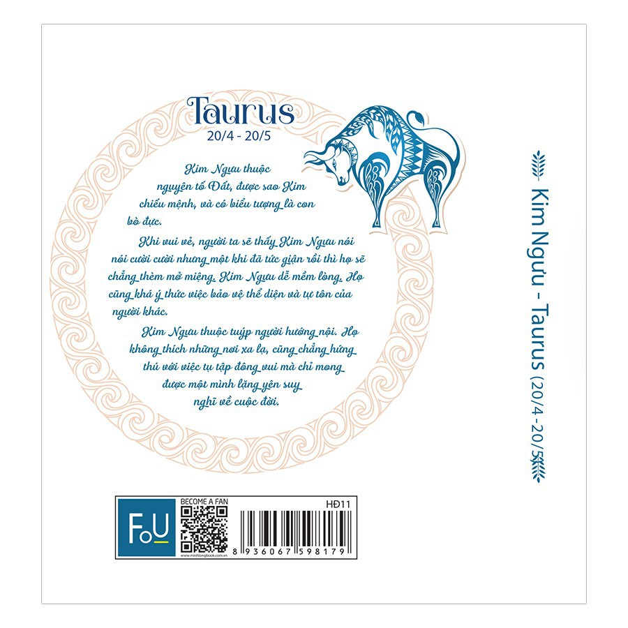 Sổ Tay/Notebook: Cung Hoàng Đạo - Kim Ngưu (Trắng)