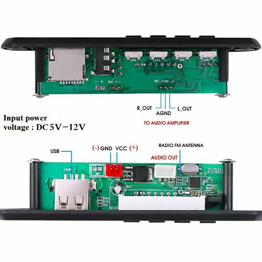 Bluetooth 5.0 mạch giải mã bluetooth 12Vdc