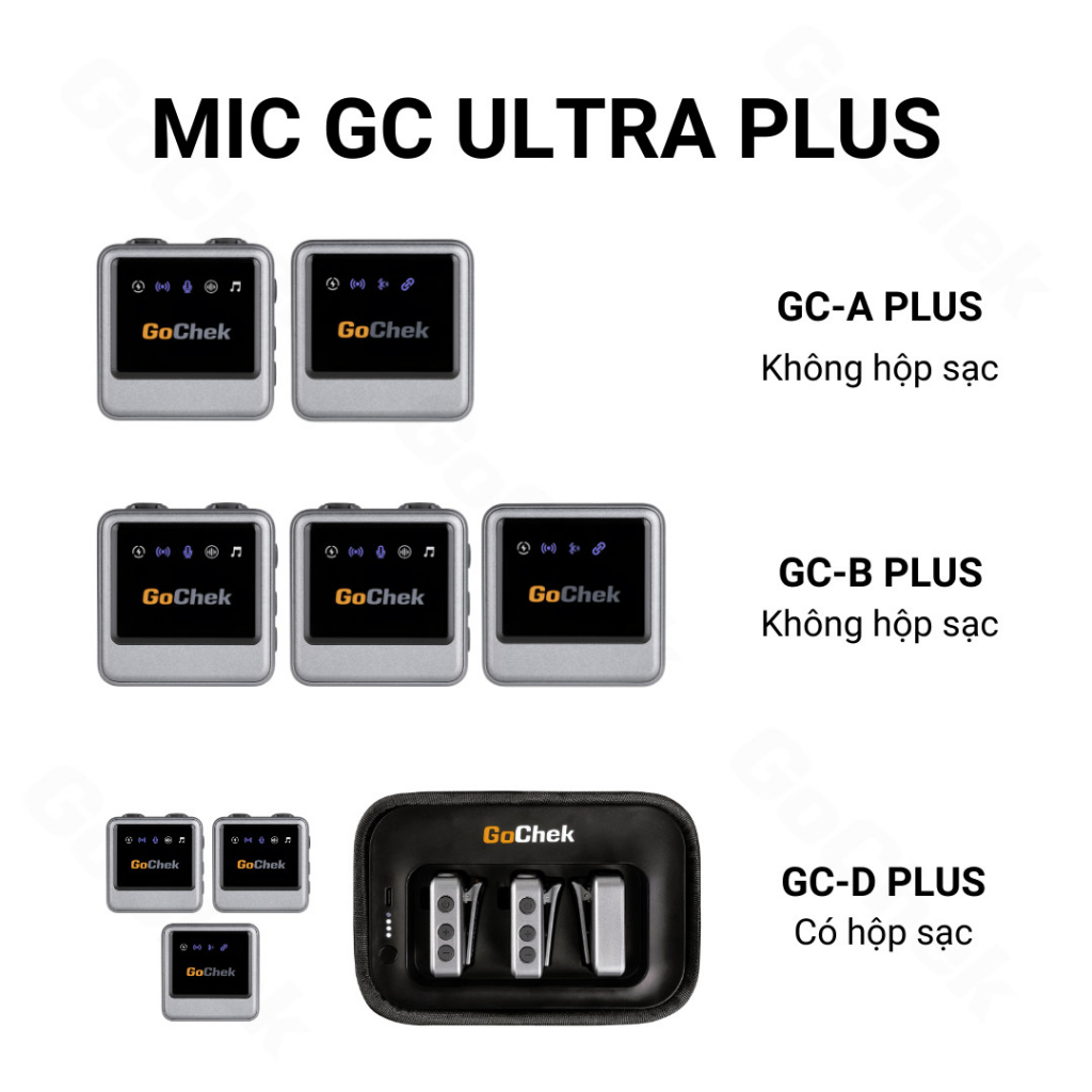 Gocheck ultra-premium version wireless recording mic genuine voice filter sound-type 2 Type-C & Lighning feet-authentic-12 months warranty