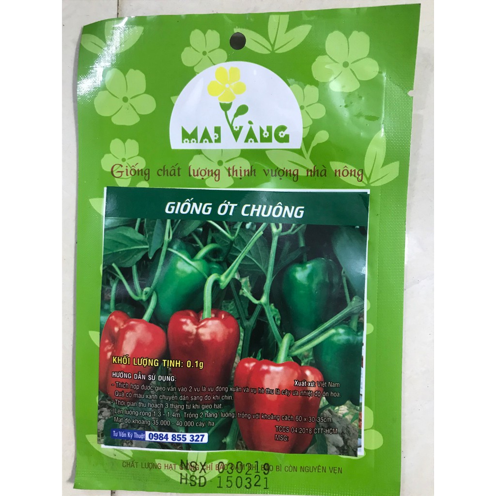 [HCM]Hạt Giống Ớt Chuông 01G