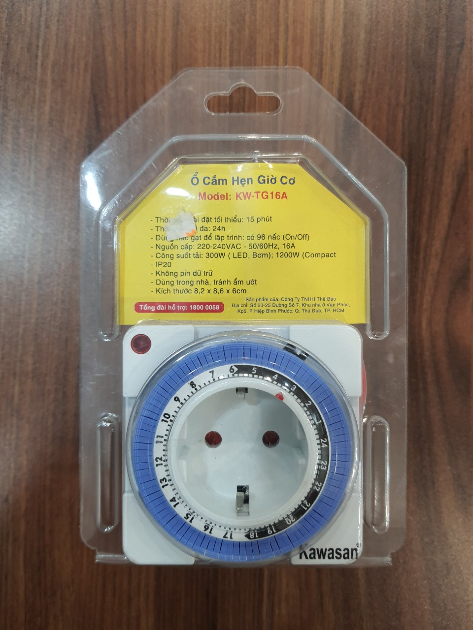Ổ cắm hẹn giờ cơ  Kawasan TG16A