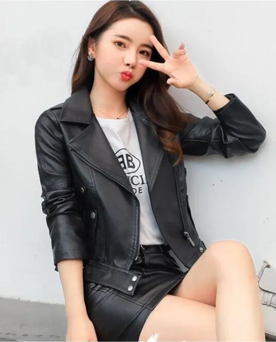 Áo Khoác Da Nữ Cao Cấp Kiểu Dáng Trẻ Trung