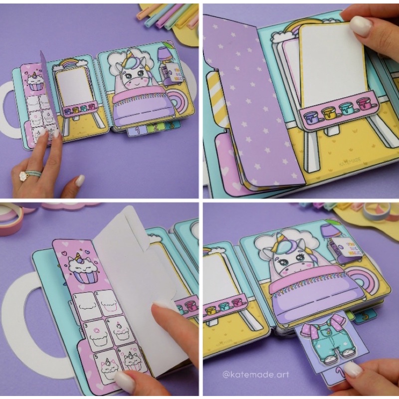 NGÔI NHÀ BÚP BÊ GIẤY UNICORN