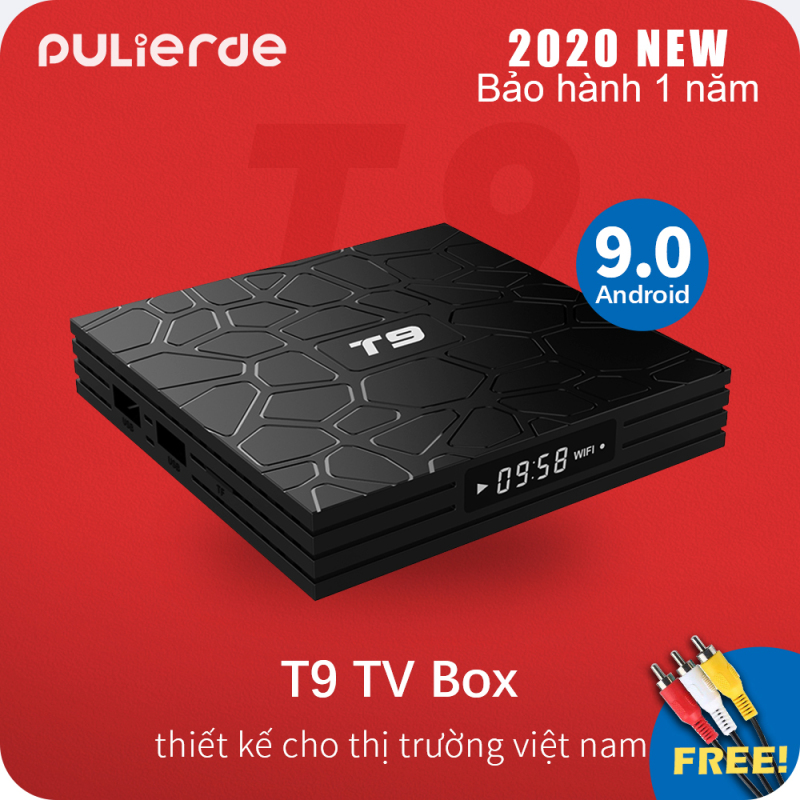 [Hot Deal][Hộp TV thông minh]T9 tivi box Android 9.0 2GB/4GB RAM 16GB/32GB/64GB ROM 5GHz wifi RK3318 Hỗ trợ Bluetooth 4K smart TV box Media Player