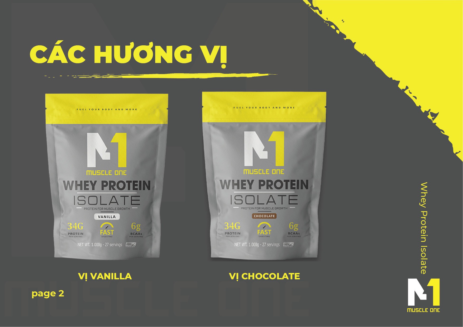 Sữa tăng cơ giảm mỡ, whey protein isolate MUSCLE ONE 2kg (combo 2 túi tặng bao tay tập gym)