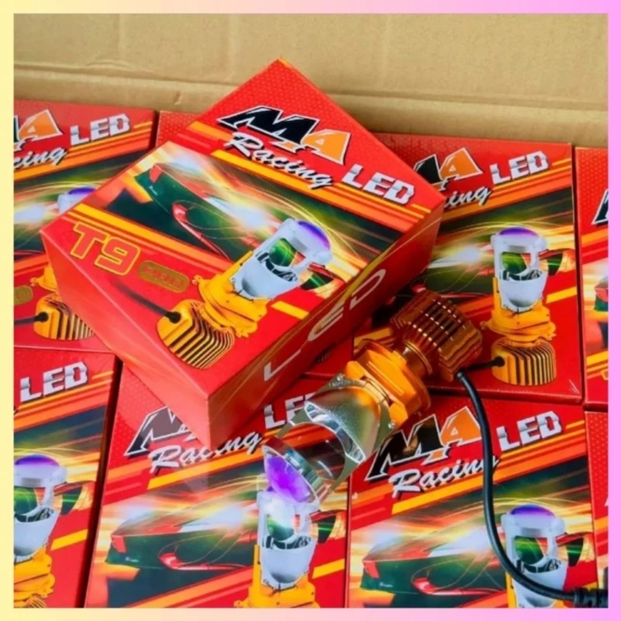 Đèn pha led mini T9 V2  2024 Maracing siêu sáng 60W chân H4
