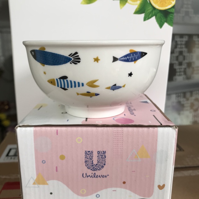 Combo 10 chén sứ dễ thương - Quà tặng từ Unilever