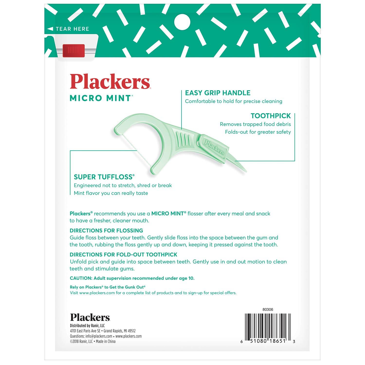 Tăm Chỉ Nha Khoa Plackers Micro Mint Dental Floss Picks (gói 150 cây)