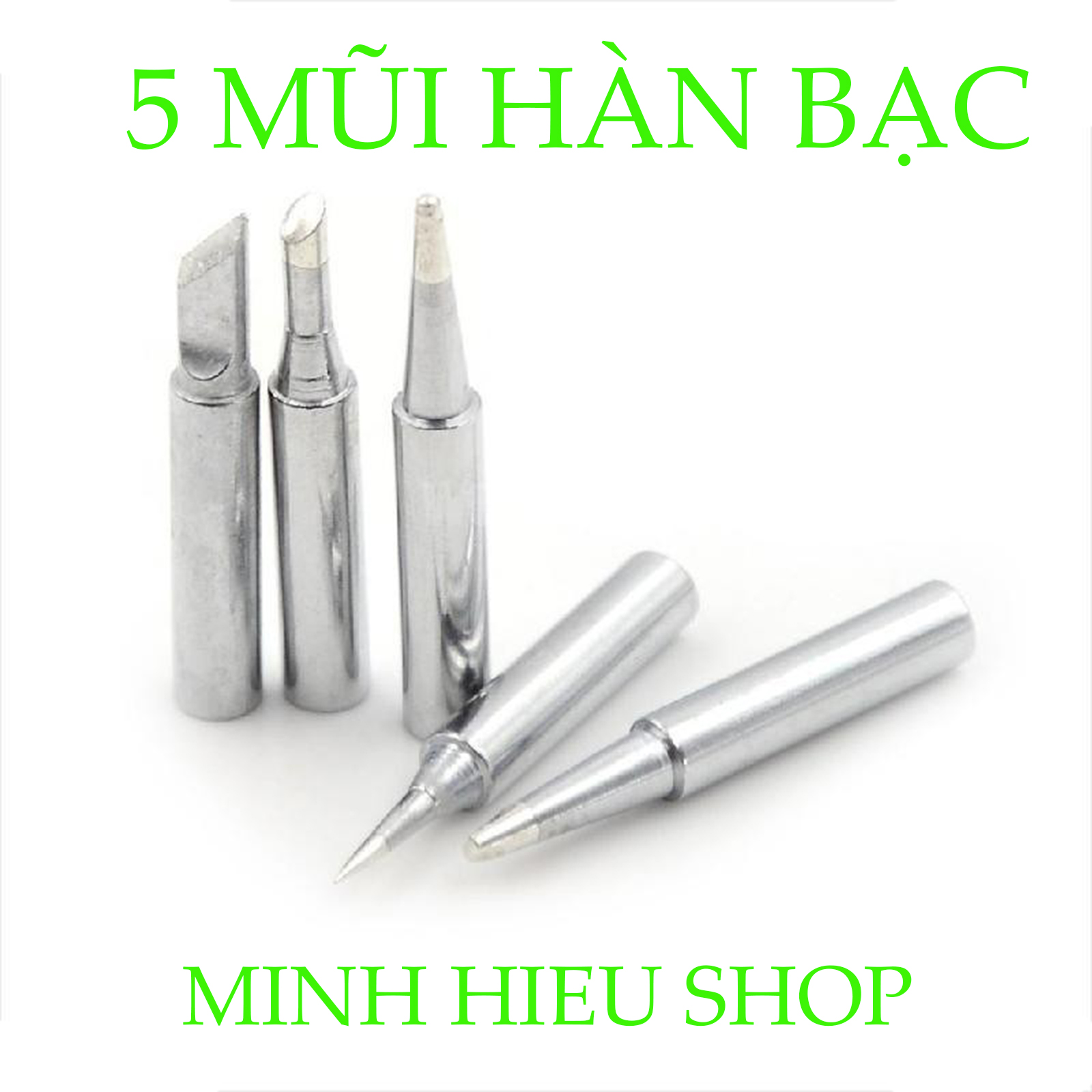 Set 5 Mũi Hàn Điện 936 Màu Bạc_Chất Lượng