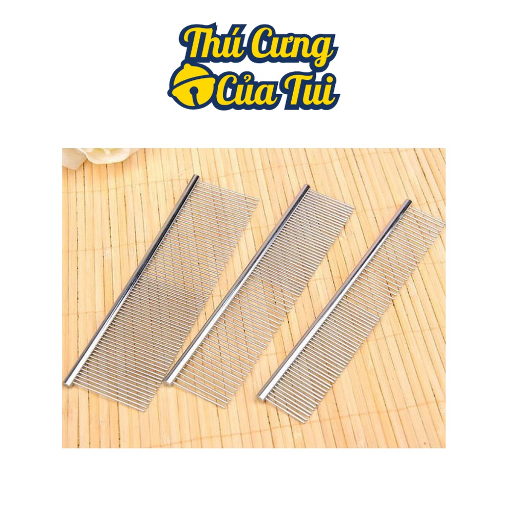 Lược inox chải lông gỡ rối cho thú cưng chó mèo - thú cưng của tui
