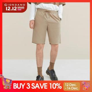 GIORDANO Men Shorts Slant Pockets Simple Solid Color Shorts Drawstring thumbnail